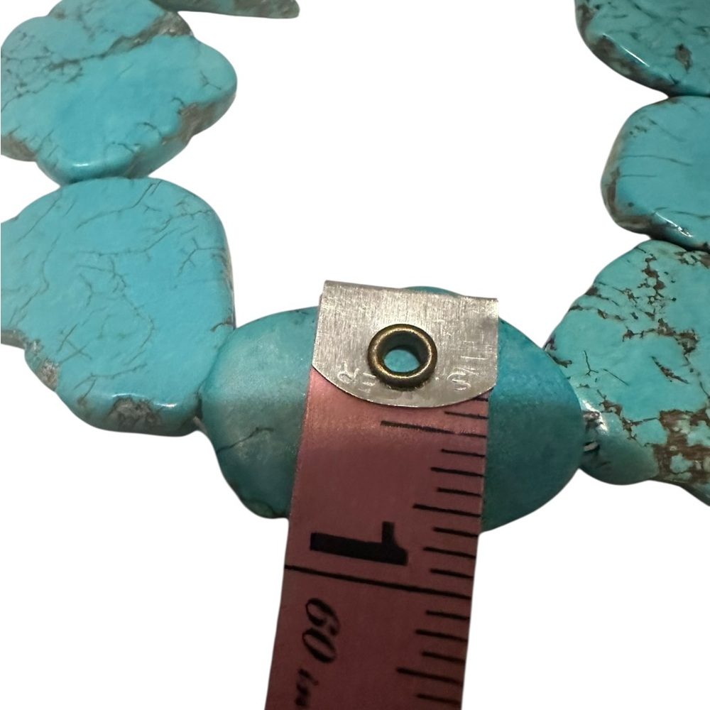 Vintage Turquoise Boulder Stone Statement Necklace - Picture 4 of 7